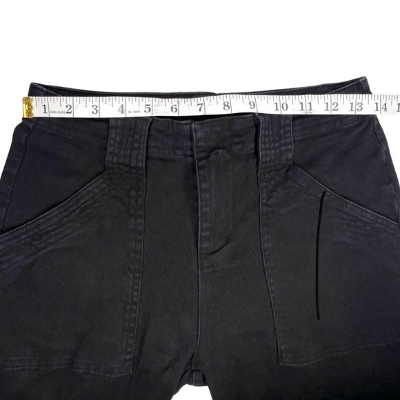 Umgee Flare Jeans Mid Rise Patch Pocket Trouser Denim Pants Black Medium M A0363 - Picture 8 of 15